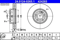 ATE — სამუხრუჭე დისკი წნ. 295MM — MPN RN2182V — Mercedes-Benz A-Class W177 (2018–დღემდე) — ფოტოს ჩვენება 2