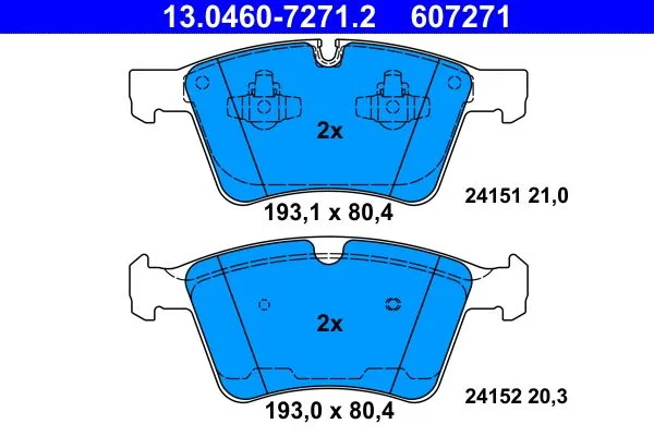 ATE — სამუხრუჭე ხუნდი წნ. — MPN PN0464 — Mercedes-Benz GL-Class X164 (2006–2012)