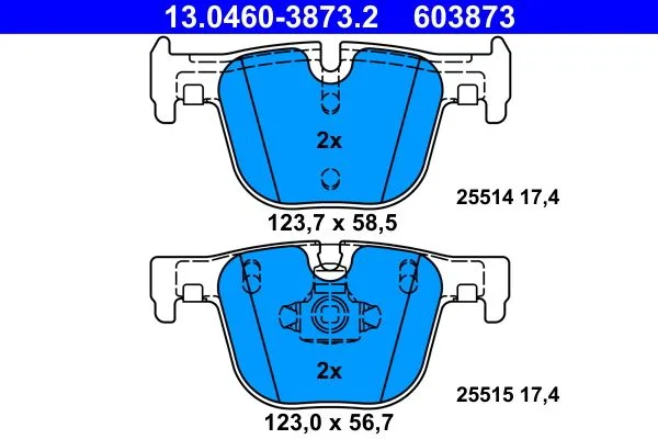 ATE — სამუხრუჭე ხუნდი უკ — MPN PN0659 — BMW 3 Series F30, F80 (2011–2018)