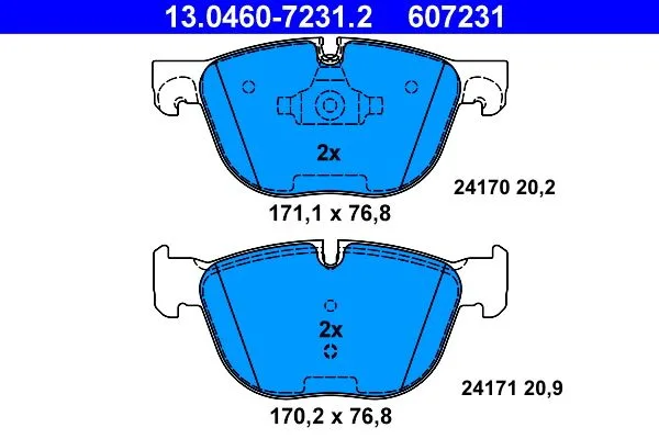 ATE — სამუხრუჭე ხუნდი წნ — MPN PN0094 — BMW X5 E70 (2006–2013)