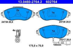Front Brake Pad Set (with wear sensor)