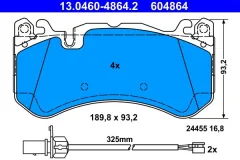 Front Brake Pad Set (with wear sensor)
