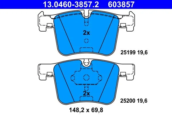 ATE — სამუხრუჭე ხუნდი წნ — MPN PN0558 — BMW 1 Series F21 (2011–2019)